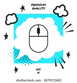 Computer mouse symbol icon. Graphic elements for your design