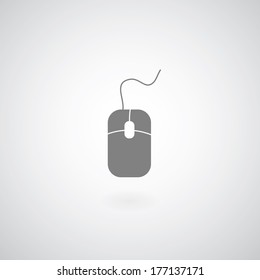 computer mouse symbol on gray background 