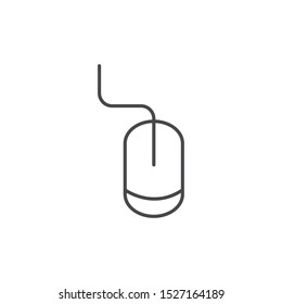 computer mouse technology icon line illustration design
