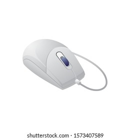 computer mouse three D vector icons on a white background