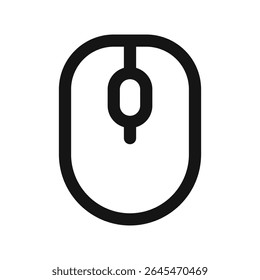Computer mouse UI icon, mouse for pc simple line user interface vector symbol
