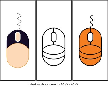  Ilustración del Arte vectorial del ratón del ordenador.
