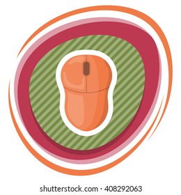 Computer mouse vector colorful icon