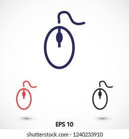 computer mouse vector icon 10 eps