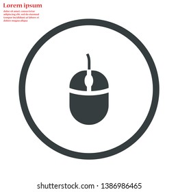 computer mouse vector icon 10 eps , Lorem ipsum Flat design