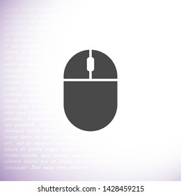computer mouse vector icon 10 eps , Lorem ipsum Flat design
