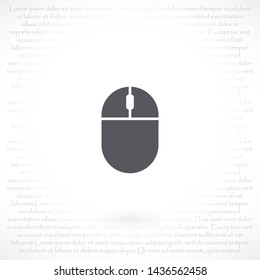 computer mouse vector icon 10 eps , Lorem ipsum Flat design