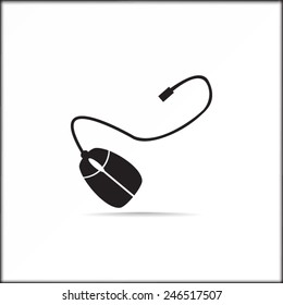 Computer mouse vector icon 