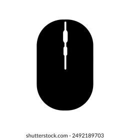 Computer mouse vector icon, black color icon design.