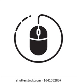 Computer mouse vector icon. Computer mouse flat sign design. PC mouse symbol pictogram