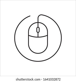 Computer mouse vector icon. Computer mouse flat sign design. PC mouse symbol pictogram