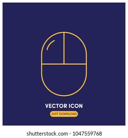 Computer Mouse Vector Icon Illustration