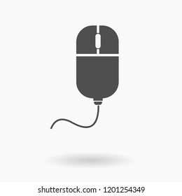 Computer Mouse vector Icon Illustration.