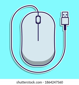 Computer mouse vector icon illustration
