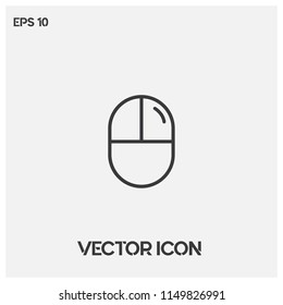 Computer Mouse Vector Icon Illustration.Light Background.Premium Quality.