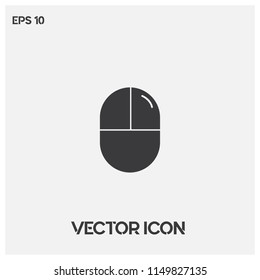 Computer Mouse Vector Icon Illustration.Light Background.Premium Quality.