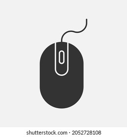 Computer mouse vector icon isolated on white background. PC equipment sign