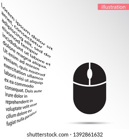 Computer mouse Vector icon . Lorem Ipsum Illustration design