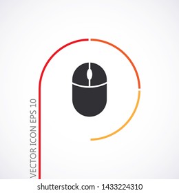 Computer mouse Vector icon . Lorem Ipsum Illustration design