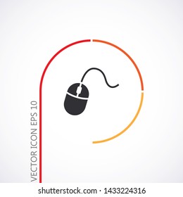Computer mouse Vector icon . Lorem Ipsum Illustration design