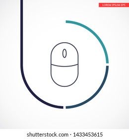 Computer mouse Vector icon . Lorem Ipsum Illustration design