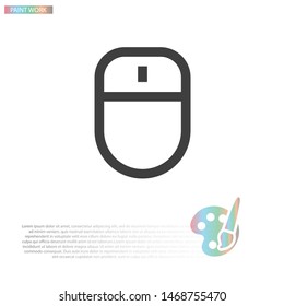 Computer mouse Vector icon . Lorem Ipsum Illustration design