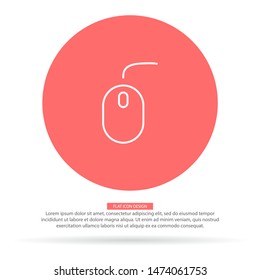 Computer mouse Vector icon . Lorem Ipsum Illustration design