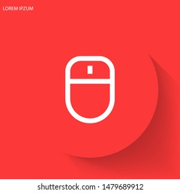 Computer mouse Vector icon . Lorem Ipsum Illustration design