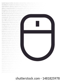 Computer mouse Vector icon . Lorem Ipsum Illustration design