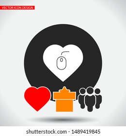 Computer mouse Vector icon . Lorem Ipsum Illustration design