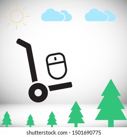 Computer mouse Vector icon . Lorem Ipsum Illustration design