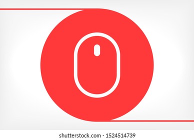 Computer mouse Vector icon . Lorem Ipsum Illustration design