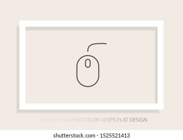 Computer mouse Vector icon . Lorem Ipsum Illustration design