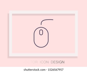 Computer mouse Vector icon . Lorem Ipsum Illustration design