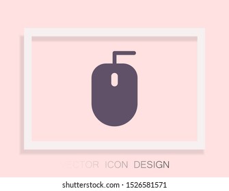 Computer mouse Vector icon . Lorem Ipsum Illustration design