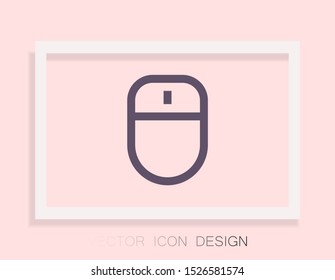 Computer mouse Vector icon . Lorem Ipsum Illustration design