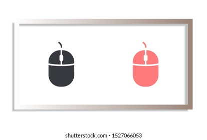Computer mouse Vector icon . Lorem Ipsum Illustration design