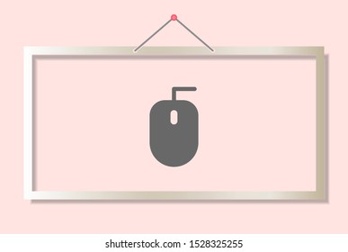 Computer mouse Vector icon . Lorem Ipsum Illustration design