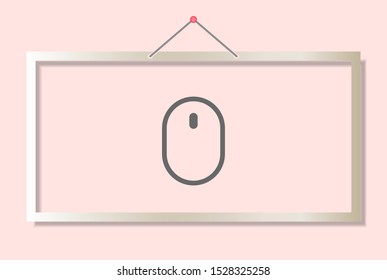 Computer mouse Vector icon . Lorem Ipsum Illustration design