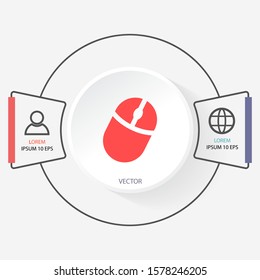 Computer mouse Vector icon . Lorem Ipsum Illustration design
