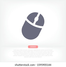 Computer mouse Vector icon . Lorem Ipsum Illustration design