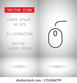 Computer mouse Vector icon . Lorem Ipsum Illustration design