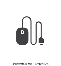 Computer mouse vector icon. Mice filled flat sign for mobile concept and web design. PC mouse glyph icon. Symbol, logo illustration. Pixel perfect vector graphics