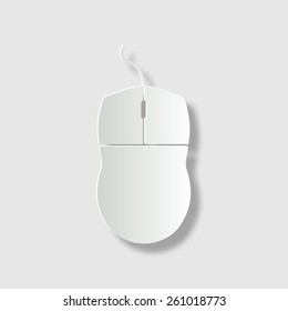 computer mouse   - vector icon with shadow