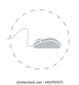 A computer mouse vector icon. A sign of a computer mouse. Computer mouse symbol