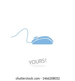 A computer mouse vector icon. A sign of a computer mouse. Computer mouse symbol