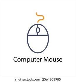 Computer Mouse Vector icon stock illustration