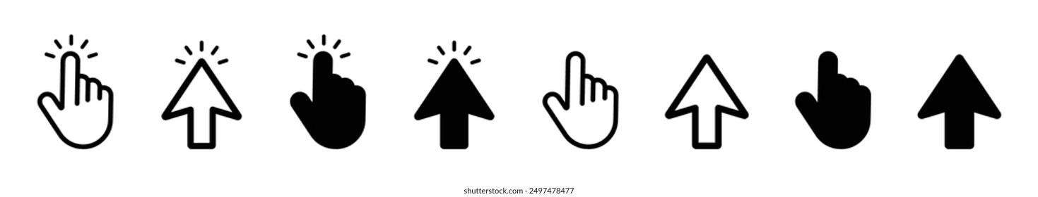 Computer mouse vector icons. loading vector signs