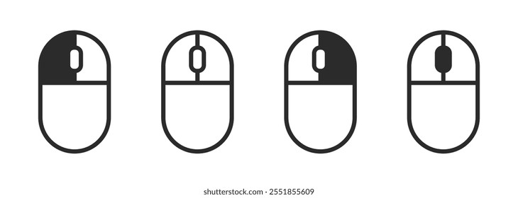 Computer Mouse vector icons set