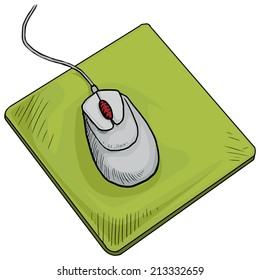 computer mouse, vector illustration